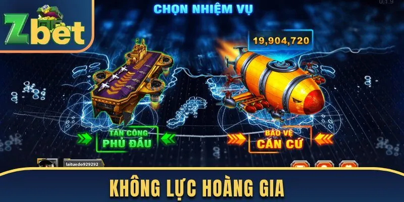 Bắn cá Zbet thú vị cùng không lực hoàng gia