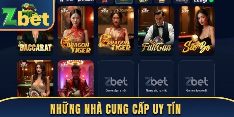 Liệt kê những nhà cung cấp đang hợp tác cùng nhà cái