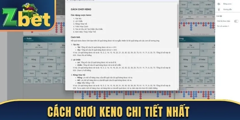 Tổng hợp cách chơi Keno chuẩn xác nhất 